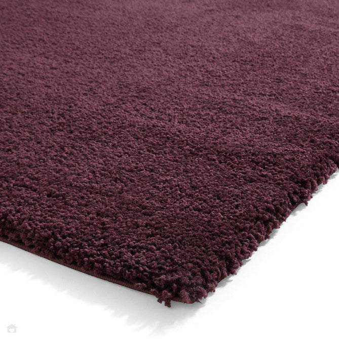 Sierra 9000 Plush Soft High-Density Stain-Resistant Plain Textured Polypropylene Shaggy Aubergine Purple Rug-Think Rugs-Rug Love - The Most Loved Rug Store