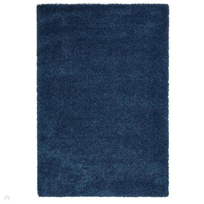 Sierra 9000 Plush Soft High-Density Stain-Resistant Plain Textured Polypropylene Shaggy Dark Blue Rug 200x290 cm-Shop Returns-Rug Love - The Most Loved Rug Store