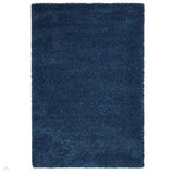 Sierra 9000 Plush Soft High-Density Stain-Resistant Plain Textured Polypropylene Shaggy Dark Blue Rug 200x290 cm