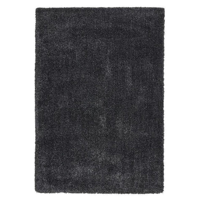 Sierra 9000 Plush Soft High-Density Stain-Resistant Plain Textured Polypropylene Shaggy Dark Grey Rug-Think Rugs-Rug Love - The Most Loved Rug Store