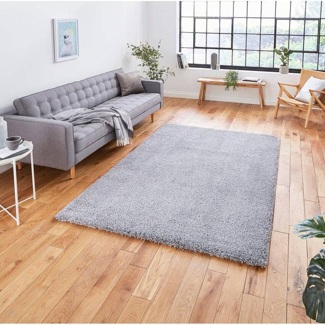 Sierra 9000 Plush Soft High-Density Stain-Resistant Plain Textured Polypropylene Shaggy Grey Rug-Think Rugs-Rug Love - The Most Loved Rug Store