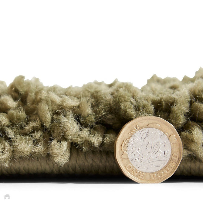 Sierra 9000 Plush Soft High-Density Stain-Resistant Plain Textured Polypropylene Shaggy Olive Rug-Think Rugs-Rug Love - The Most Loved Rug Store