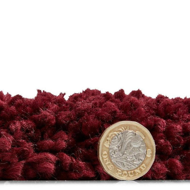 Sierra 9000 Plush Soft High-Density Stain-Resistant Plain Textured Polypropylene Shaggy Ruby Rug-Think Rugs-Rug Love - The Most Loved Rug Store