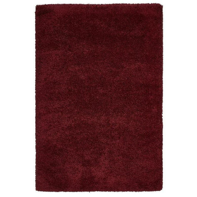 Sierra 9000 Plush Soft High-Density Stain-Resistant Plain Textured Polypropylene Shaggy Ruby Rug-Think Rugs-Rug Love - The Most Loved Rug Store