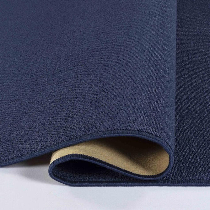 Simple Plain SIM00 Navy Flatweave Rug