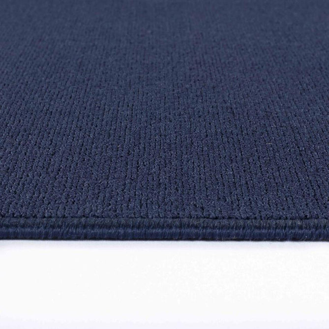 Simple Plain SIM00 Navy Flatweave Rug