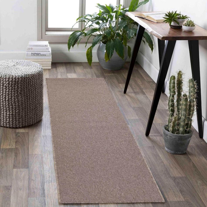 Simple Plain SIM00 Dark Beige Flatweave Runner-Desire Rugs-Rug Love - The Most Loved Rug Store