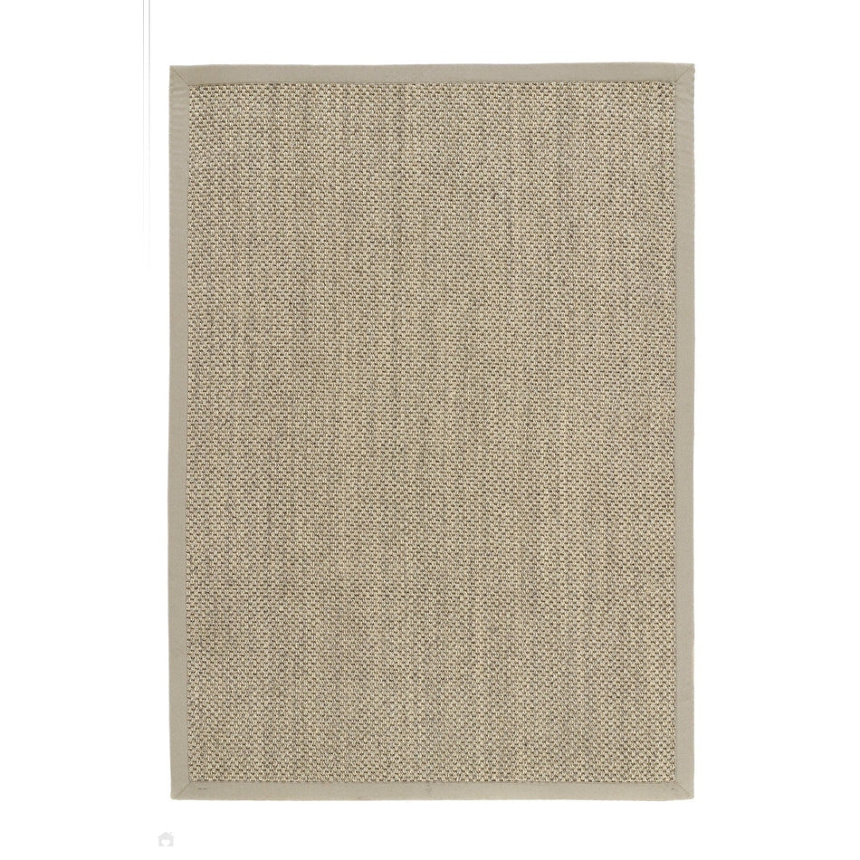 Natural Inset Rug Light On Sale Sisal Border Plain Hand-Woven Textured Natural Fibre Flatweave ...