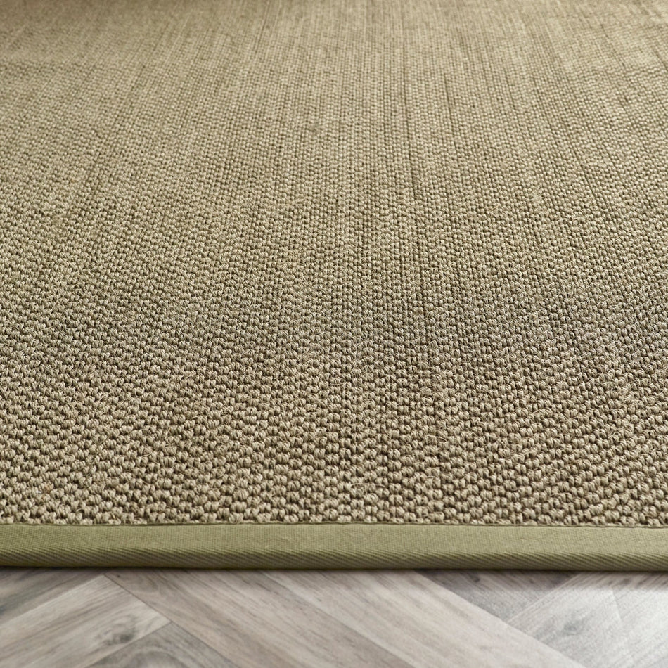 On Sale Sisal Border Plain Hand-Woven Textured Natural Fibre Flatweave ...