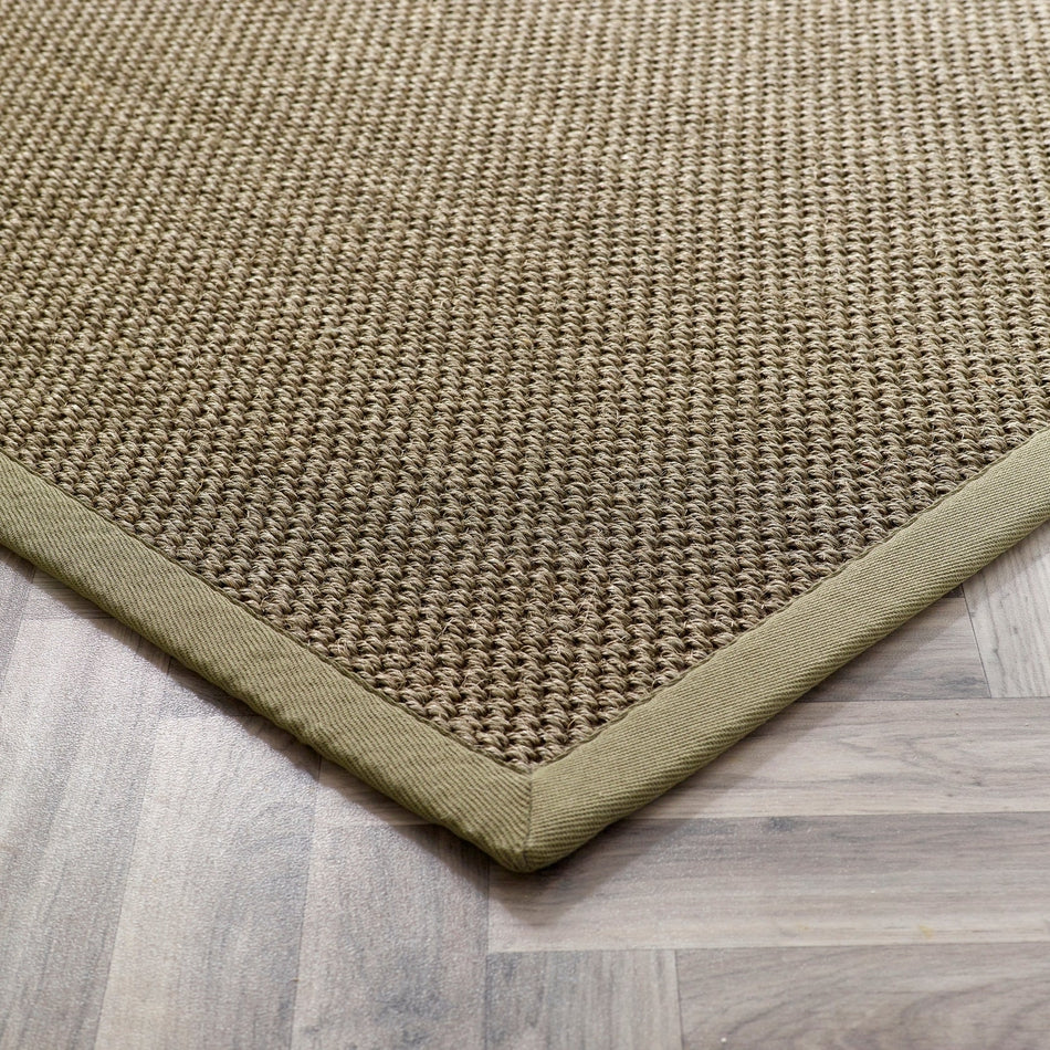 On Sale Sisal Border Plain Hand-Woven Textured Natural Fibre Flatweave ...