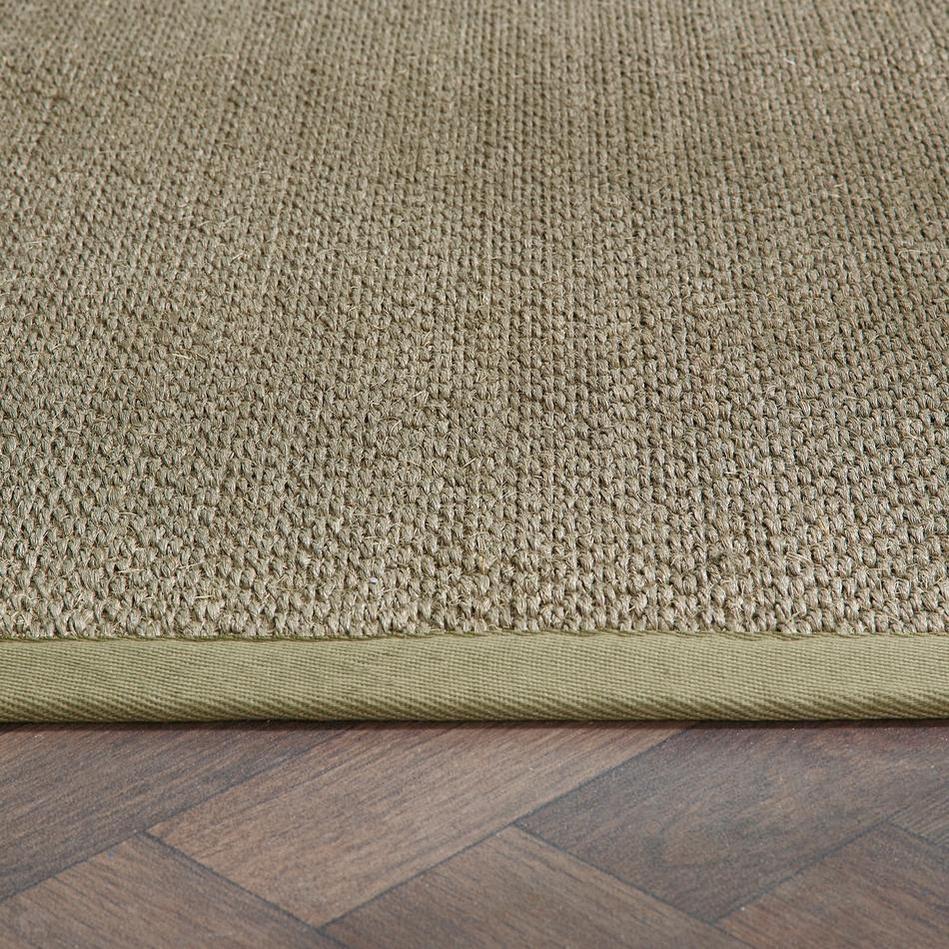 On Sale Sisal Border Plain Hand-Woven Textured Natural Fibre Flatweave ...