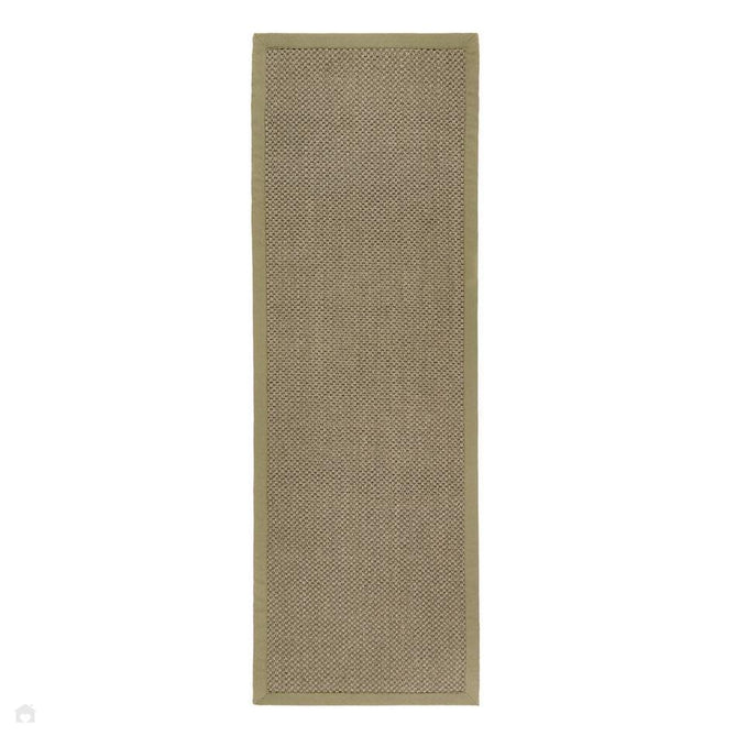 Sisal Border Plain Hand-Woven Textured Natural Fibre Flatweave Sage Green/Sage Border Rug-Origins-Rug Love - The Most Loved Rug Store