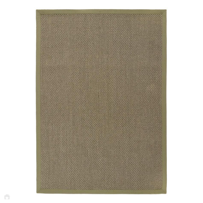 Sisal Border Plain Hand-Woven Textured Natural Fibre Flatweave Sage Green/Sage Border Rug-Origins-Rug Love - The Most Loved Rug Store