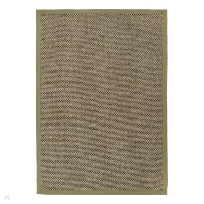 Sisal Border Plain Hand-Woven Textured Natural Fibre Flatweave Sage Green/Sage Border Runner-Origins-Rug Love - The Most Loved Rug Store
