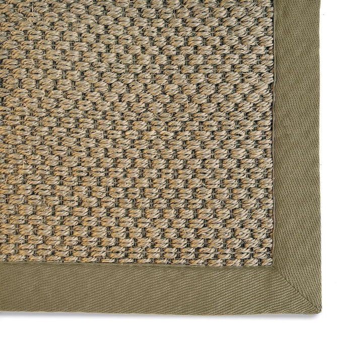 Sisal Border Plain Hand-Woven Textured Natural Fibre Flatweave Sage Green/Sage Border Runner-Origins-Rug Love - The Most Loved Rug Store