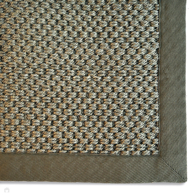 Sisal Border Plain Hand-Woven Textured Natural Fibre Flatweave Sage Green/Sage Border Runner-Origins-Rug Love - The Most Loved Rug Store