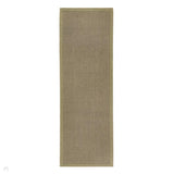 Sisal Border Plain Hand-Woven Textured Natural Fibre Flatweave Sage Green/Sage Border Runner