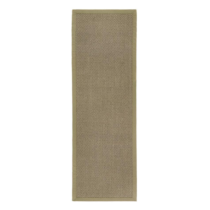 Sisal Border Plain Hand-Woven Textured Natural Fibre Flatweave Sage Green/Sage Border Runner-Origins-Rug Love - The Most Loved Rug Store