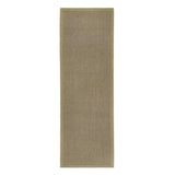 Sisal Border Plain Hand-Woven Textured Natural Fibre Flatweave Sage Green/Sage Border Runner