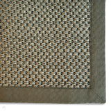 Sisal Border Plain Hand-Woven Textured Natural Fibre Flatweave Sage Green/Sage Border Runner