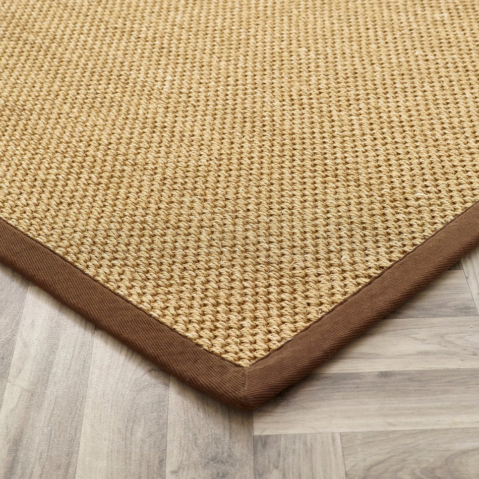 Natural Border Rug On Sale Sisal Border Plain Hand-Woven Textured Natural Fibre Flatweave ...