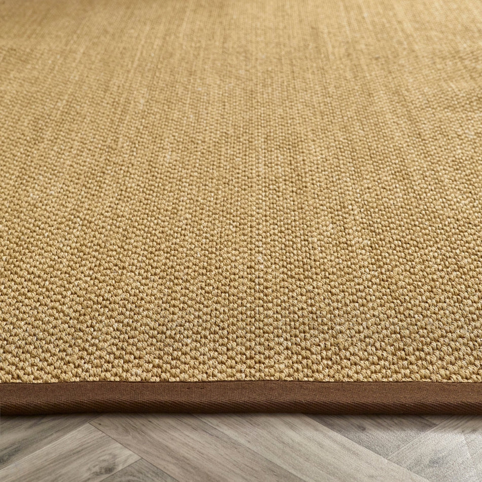 On Sale Sisal Border Plain Hand-Woven Textured Natural Fibre Flatweave ...
