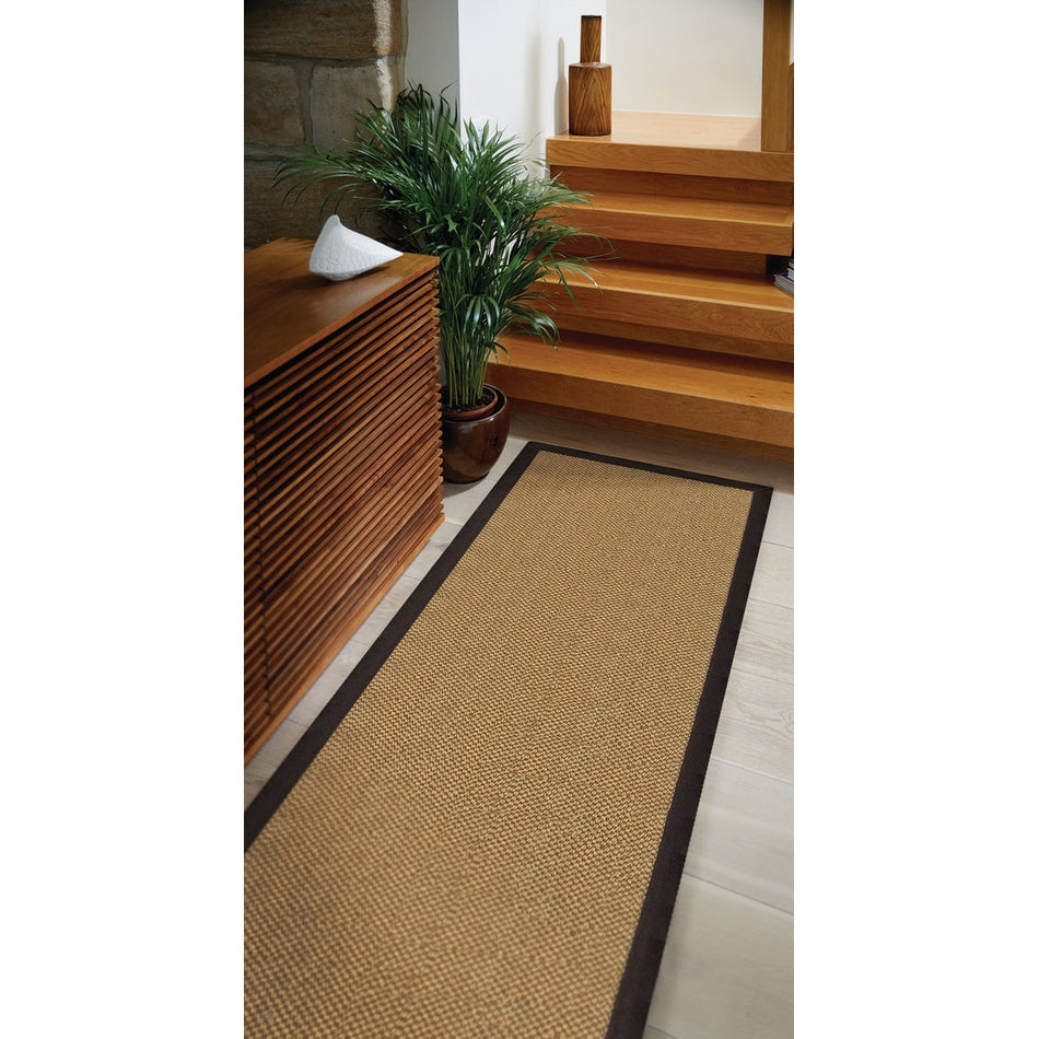 On Sale Sisal Border Plain Hand-Woven Textured Natural Fibre Flatweave ...