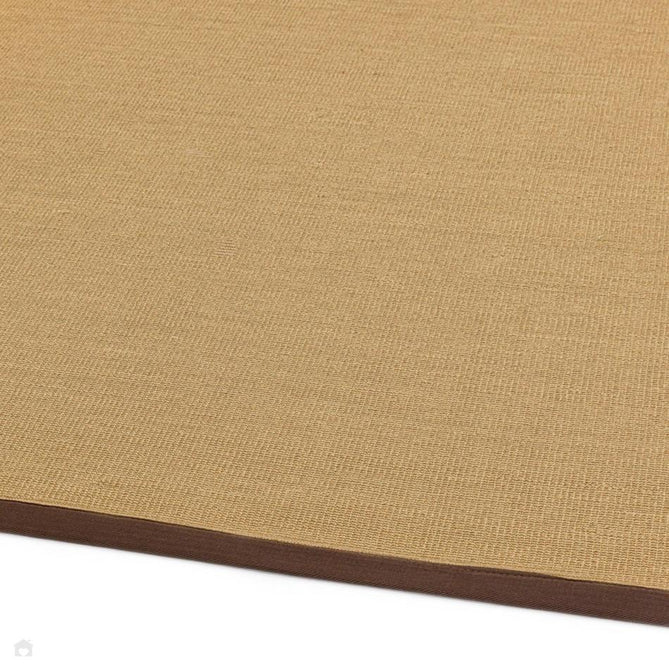 Sisal Cotton Border Plain Natural Fibre Ribbed Textured Flatweave Linen/Chocolate Rug-Asiatic Carpets-Rug Love - The Most Loved Rug Store