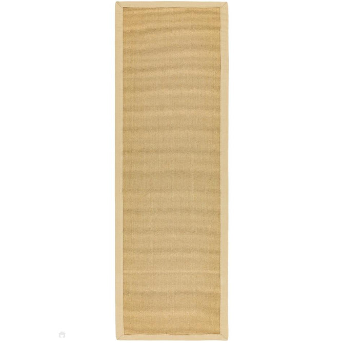 Sisal Cotton Border Plain Natural Fibre Ribbed Textured Flatweave Linen/Linen Runner-Asiatic Carpets-Rug Love - The Most Loved Rug Store