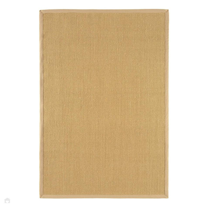 Sisal Cotton Border Plain Natural Fibre Ribbed Textured Flatweave Linen/Linen Runner-Asiatic Carpets-Rug Love - The Most Loved Rug Store