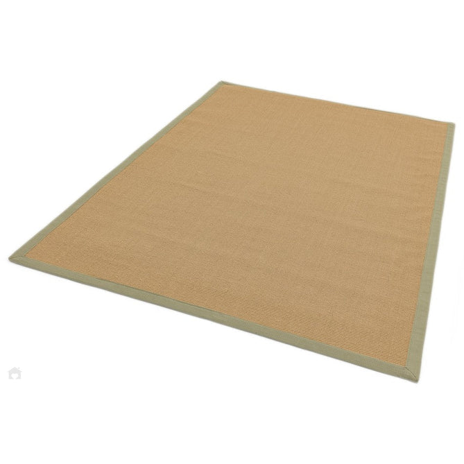 Sisal Cotton Border Plain Natural Fibre Ribbed Textured Flatweave Linen/Sage Rug-Asiatic Carpets-Rug Love - The Most Loved Rug Store