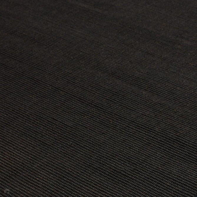 Sisal Modern Plain Cotton Border Natural-Fibre Ribbed Textured Flatweave Black/Black Runner-Asiatic Carpets-Rug Love - The Most Loved Rug Store