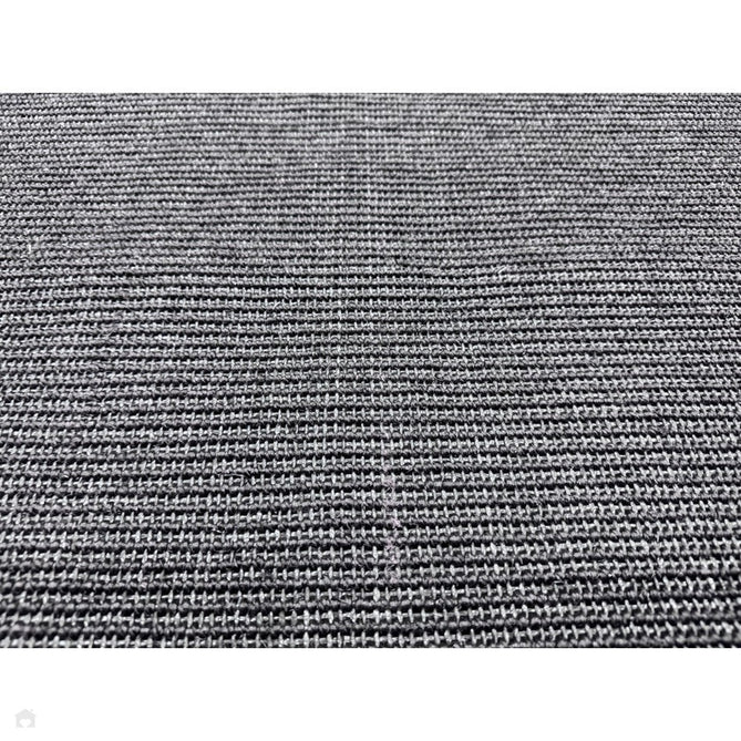 Sisal Modern Plain Cotton Border Natural-Fibre Ribbed Textured Flatweave Black/Steel Grey Rug-Asiatic Carpets-Rug Love - The Most Loved Rug Store