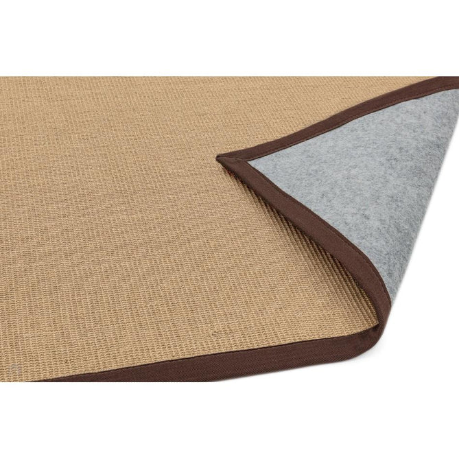 Sisal Modern Plain Cotton Border Natural-Fibre Ribbed Textured Flatweave Natural/Chocolate Rug-Asiatic Carpets-Rug Love - The Most Loved Rug Store