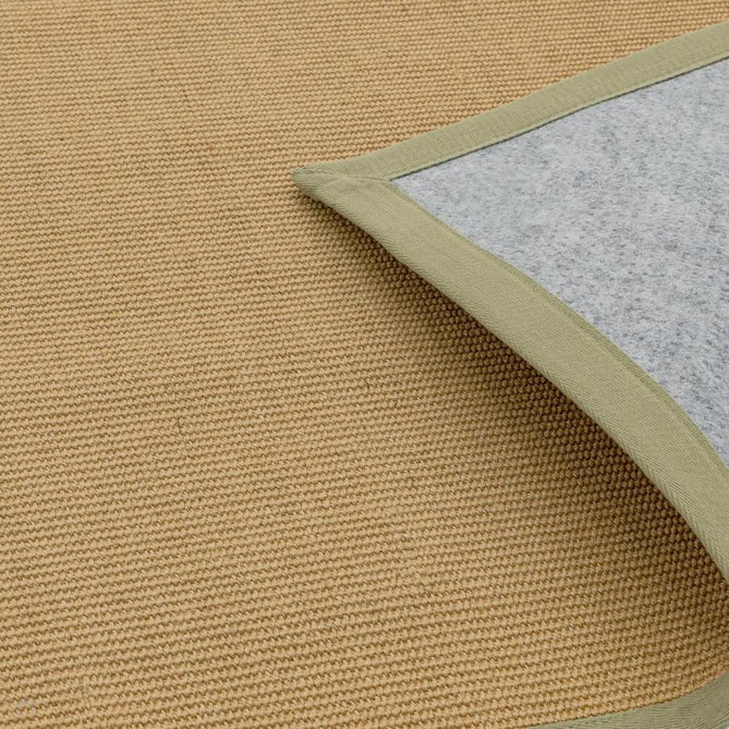 Sisal Modern Plain Cotton Border Natural-Fibre Ribbed Textured Flatweave Natural/Sage Green Rug-Asiatic Carpets-Rug Love - The Most Loved Rug Store