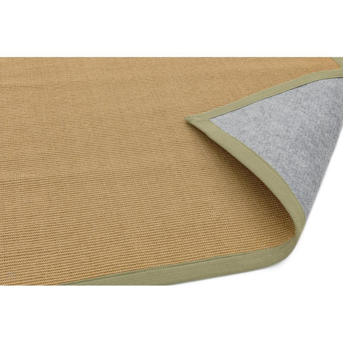 Sisal Modern Plain Cotton Border Natural-Fibre Ribbed Textured Flatweave Natural/Sage Green Runner-Asiatic Carpets-Rug Love - The Most Loved Rug Store