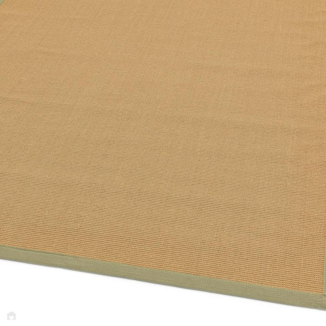 Sisal Modern Plain Cotton Border Natural-Fibre Ribbed Textured Flatweave Natural/Sage Green Runner-Asiatic Carpets-Rug Love - The Most Loved Rug Store