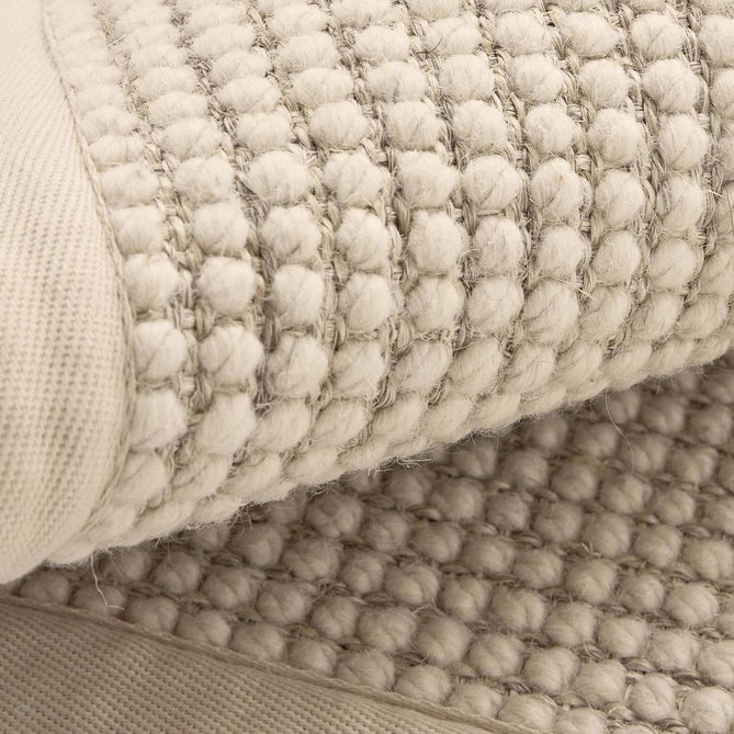 Sisal & Wool Boucle Border Plain Hand-Woven Textured Natural Fibre Chunky Flatweave Beige with Beige Border Rug-Origins-Rug Love - The Most Loved Rug Store