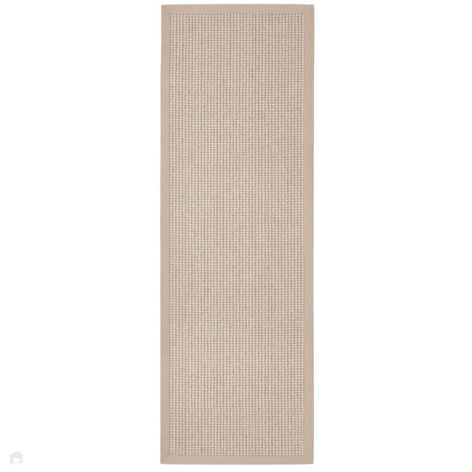 Sisal & Wool Boucle Border Plain Hand-Woven Textured Natural Fibre Chunky Flatweave Beige with Beige Border Rug-Origins-Rug Love - The Most Loved Rug Store