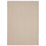 Sisal & Wool Boucle Border Plain Hand-Woven Textured Natural Fibre Chunky Flatweave Beige with Beige Border Rug