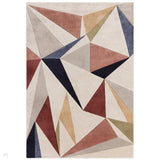 Sketch SK19 Kaleidoscope Modern Geometric Soft Hand-Carved Low Flat-Pile Multicolour Rug