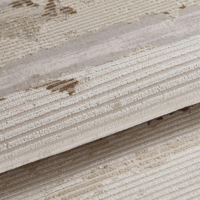 Skyline SK101 Modern Abstract Marbled Distressed Hi-Low Ribbed Textured Low Profile Short-Pile Polyester Ivory/Beige Rug-Concept Looms-Rug Love - The Most Loved Rug Store