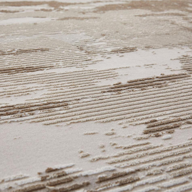 Skyline SK101 Modern Abstract Marbled Distressed Hi-Low Ribbed Textured Low Profile Short-Pile Polyester Ivory/Beige Rug-Concept Looms-Rug Love - The Most Loved Rug Store