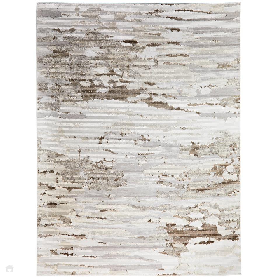Skyline SK101 Modern Abstract Marbled Distressed Hi-Low Ribbed Texture