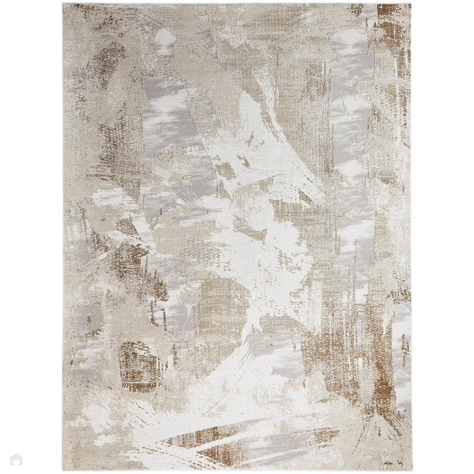 Skyline SK103 Modern Abstract Distressed Hi-Low Textured Low Profile Short-Pile Polyester Ivory/Beige Rug-Concept Looms-Rug Love - The Most Loved Rug Store