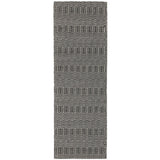 Sloan Modern Duo-Tone Geometric Diamond Hand-Woven Soft-Touch Durable Textured Wool & Cotton Blend Flatweave Black/Cream Runner