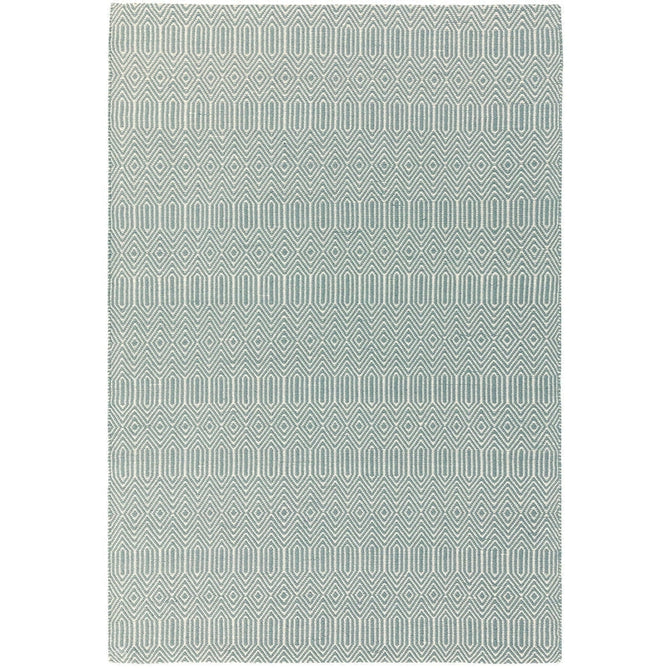 Sloan Modern Duo-Tone Geometric Diamond Hand-Woven Soft-Touch Durable Textured Wool & Cotton Blend Flatweave Duck Egg/Cream Rug-Asiatic Carpets-Rug Love - The Most Loved Rug Store