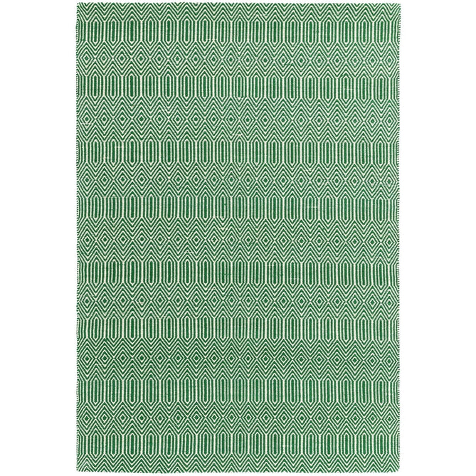 Sloan Modern Duo-Tone Geometric Diamond Hand-Woven Soft-Touch Durable Textured Wool & Cotton Blend Flatweave Green/Cream Rug-Asiatic Carpets-Rug Love - The Most Loved Rug Store
