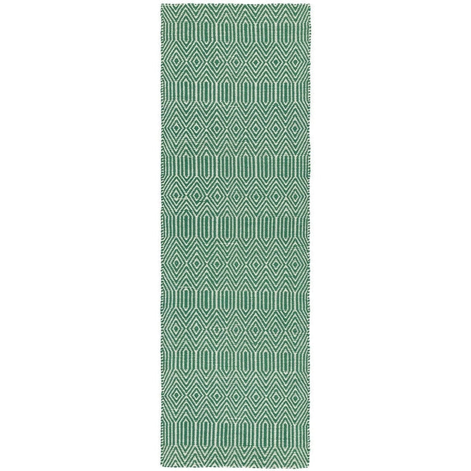 Sloan Modern Duo-Tone Geometric Diamond Hand-Woven Soft-Touch Durable Textured Wool & Cotton Blend Flatweave Green/Cream Rug-Asiatic Carpets-Rug Love - The Most Loved Rug Store
