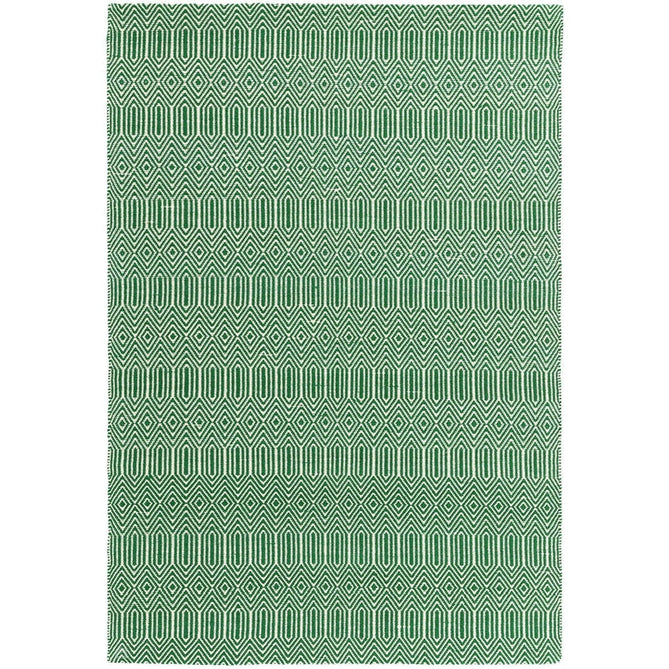 Sloan Modern Duo-Tone Geometric Diamond Hand-Woven Soft-Touch Durable Textured Wool & Cotton Blend Flatweave Green/Cream Rug-Asiatic Carpets-Rug Love - The Most Loved Rug Store